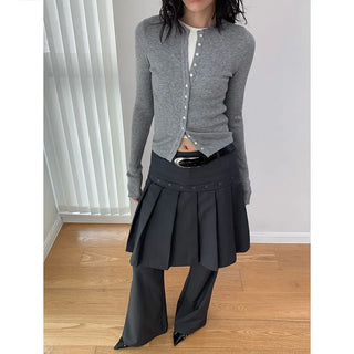 stand collar cardigan