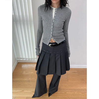 stand collar cardigan