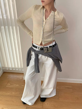 stand collar cardigan