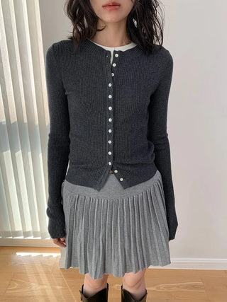 stand collar cardigan