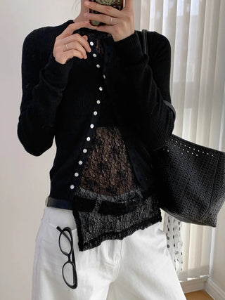 stand collar cardigan