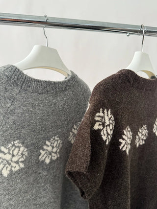 jacquard wool sweater