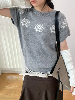 jacquard wool sweater