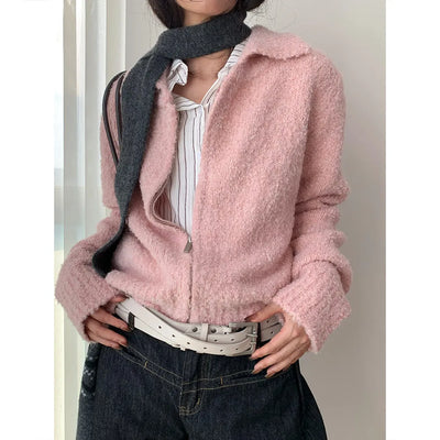 zip wool coat