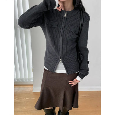 thick knit cardigan