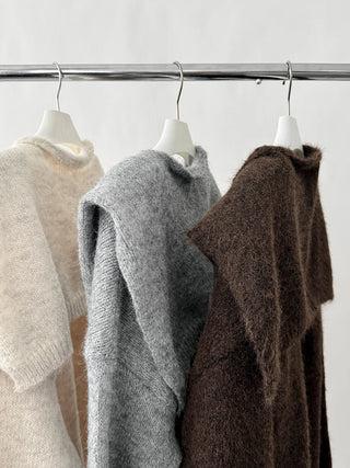 v-neck scarf sweater