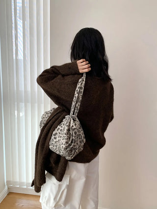 v-neck scarf sweater