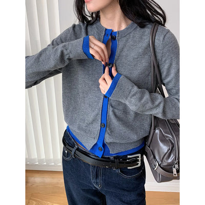 contrast knit top