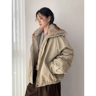 patchwork puffer coat