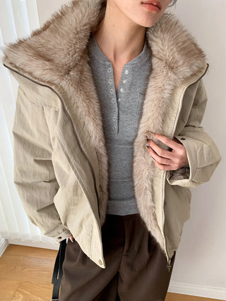 patchwork puffer coat