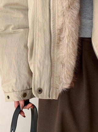 patchwork puffer coat