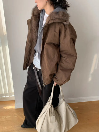 patchwork puffer coat