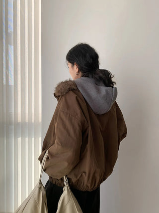 patchwork puffer coat