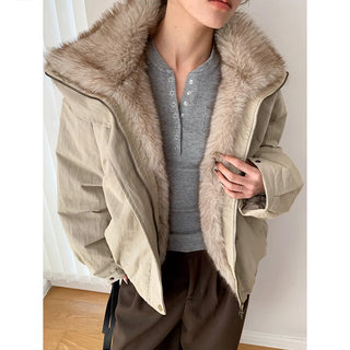 patchwork puffer coat