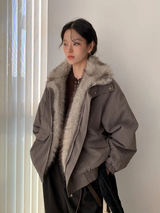 quilted parka coat