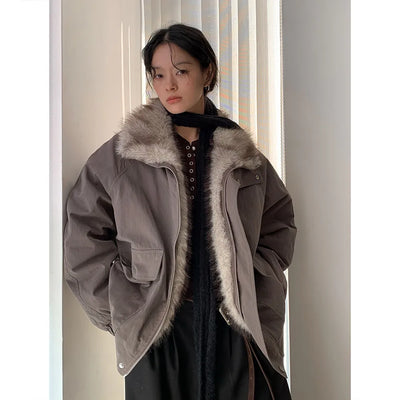 quilted parka coat