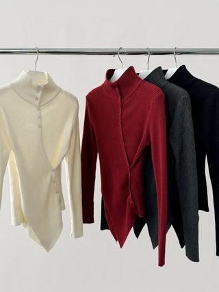 irregular knit cardigan