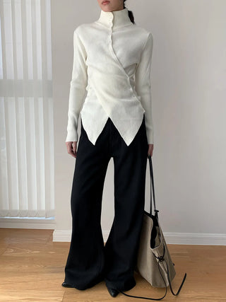 irregular knit cardigan