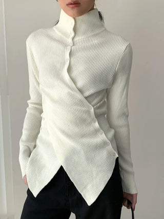 irregular knit cardigan