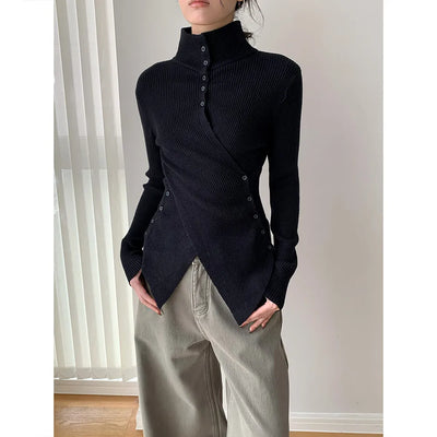 irregular knit cardigan