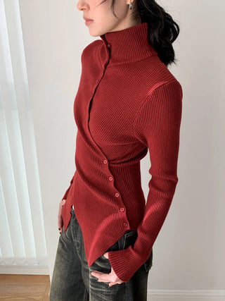 irregular knit cardigan