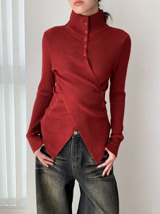 irregular knit cardigan