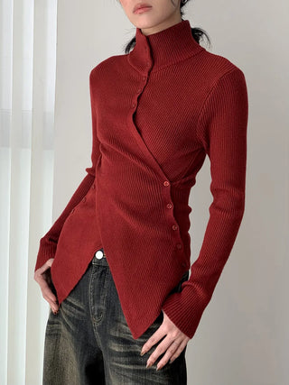 irregular knit cardigan