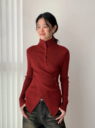 irregular knit cardigan