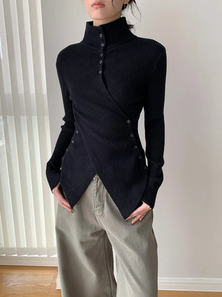 irregular knit cardigan