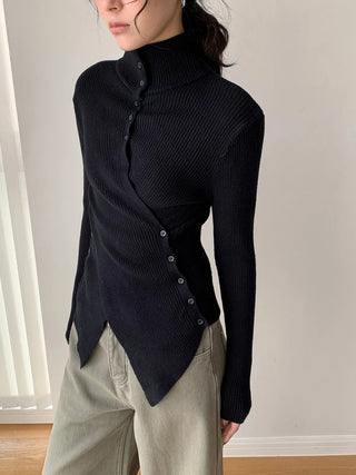 irregular knit cardigan