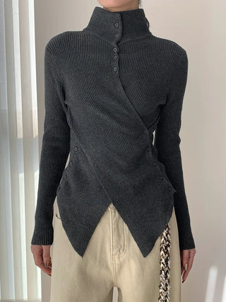 irregular knit cardigan