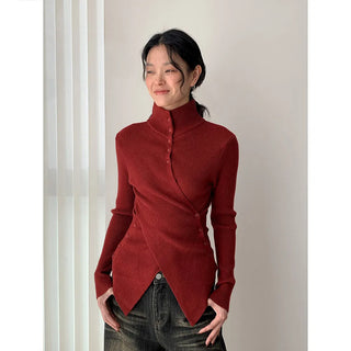 irregular knit cardigan