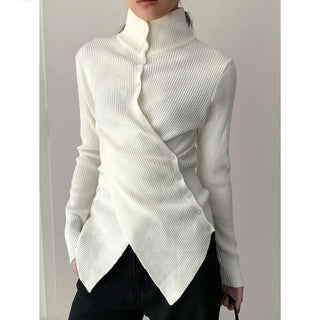 irregular knit cardigan