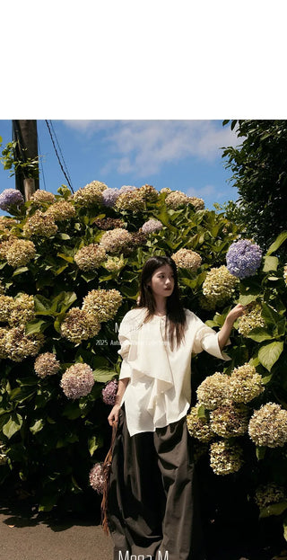 ruffled frayed shirt