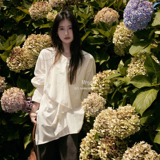 ruffled frayed shirt