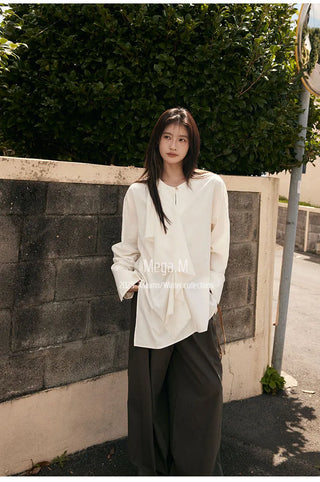 ruffled frayed shirt