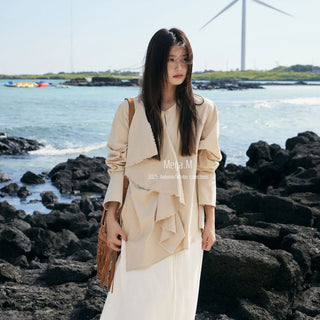 ruffled frayed shirt