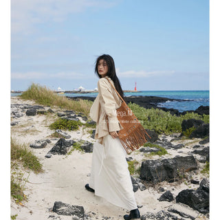 ruffled frayed shirt