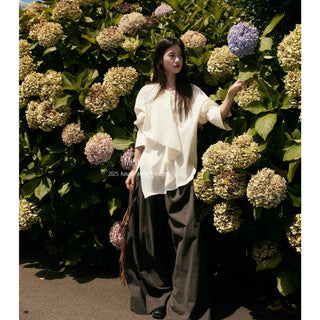 ruffled frayed shirt