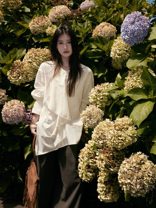 ruffled frayed shirt