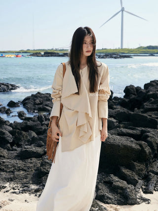 ruffled frayed shirt