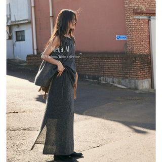 slit mohair skirt