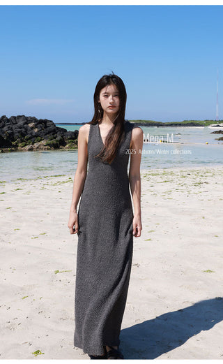 woolen long dress