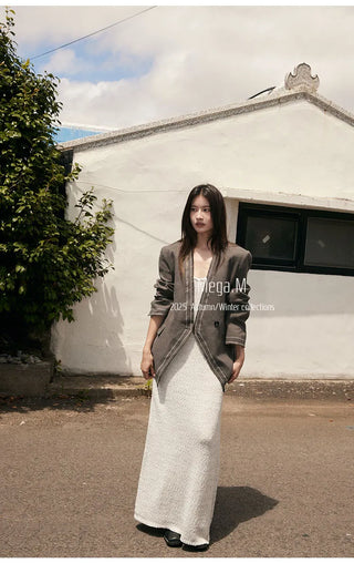 woolen long dress