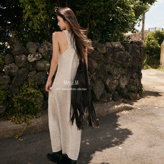 woolen long dress