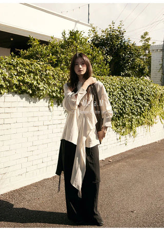 drawstring skort pants