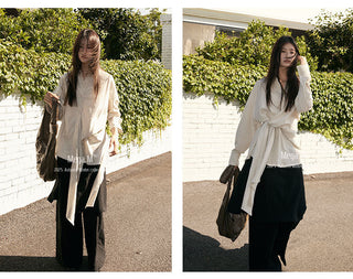 drawstring skort pants