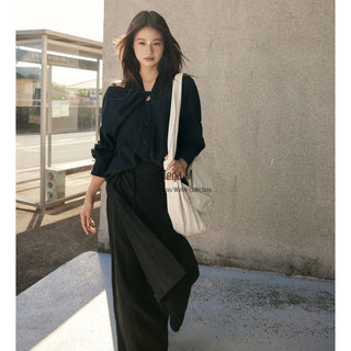 drawstring skort pants