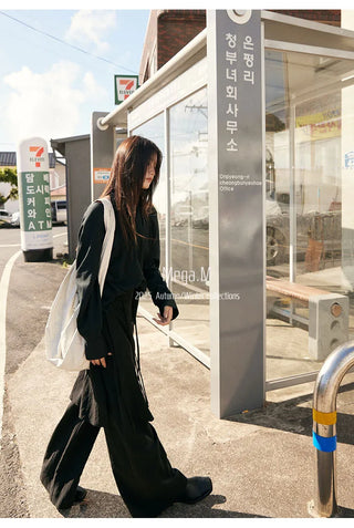 drawstring skort pants