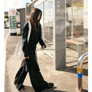 drawstring skort pants